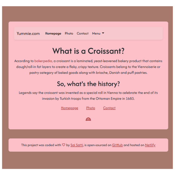 A snapshot of Sai's fictional croissant shop