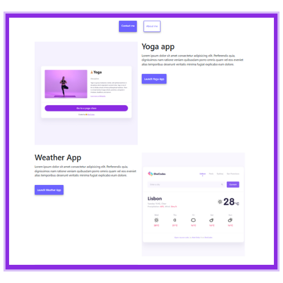 A snapshot of Sai's dev portfolio template